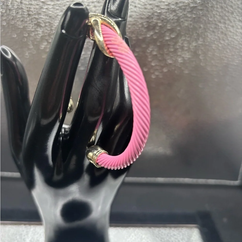 Pink and Gold Twisted Bracelet
